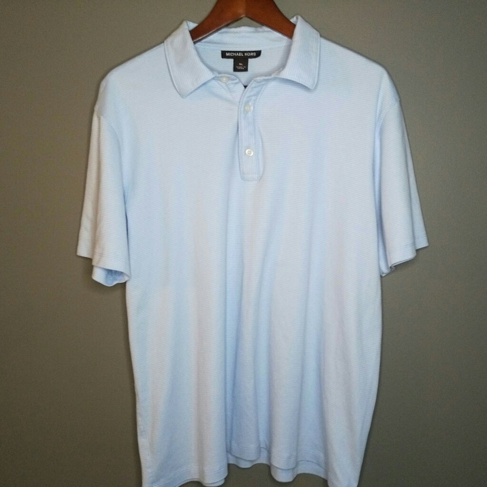 Michael Kors Golf Shirt Polo Light Blue Sz…